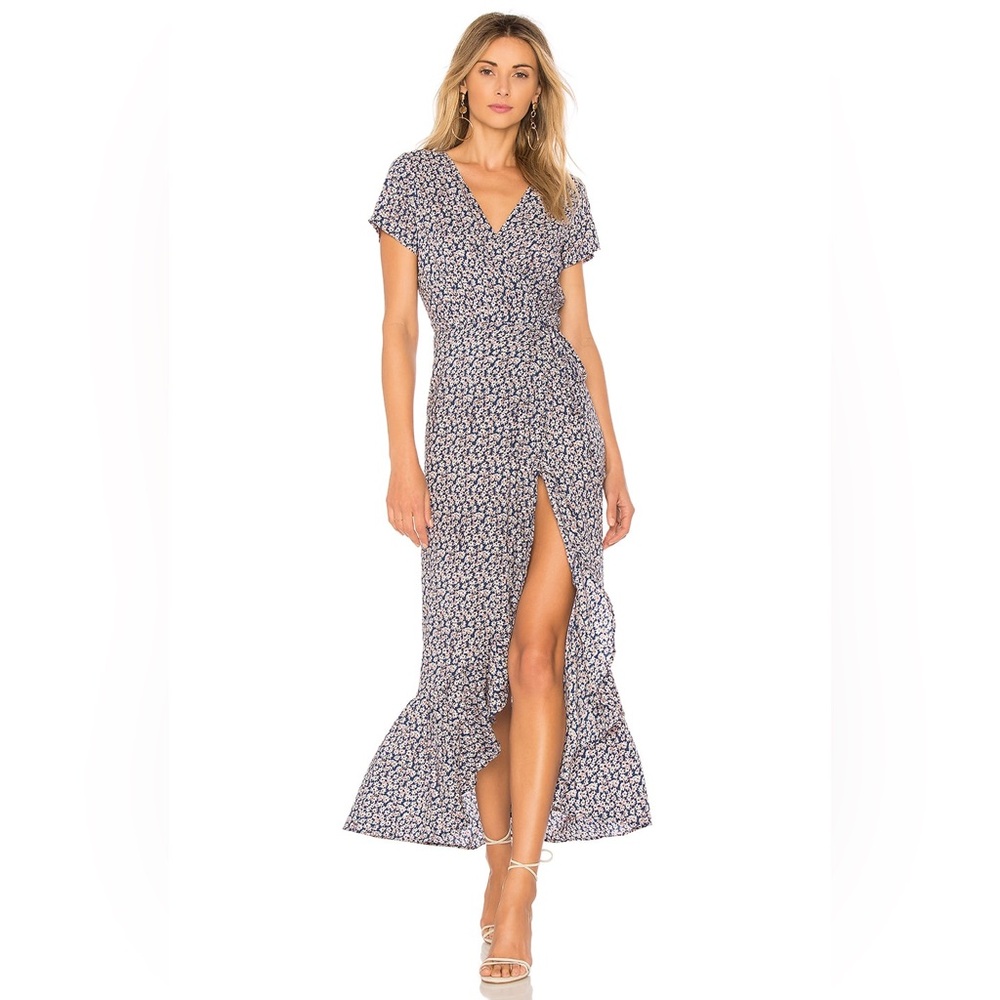 Auguste Daisy Love Wrap Maxi Dress Sz S